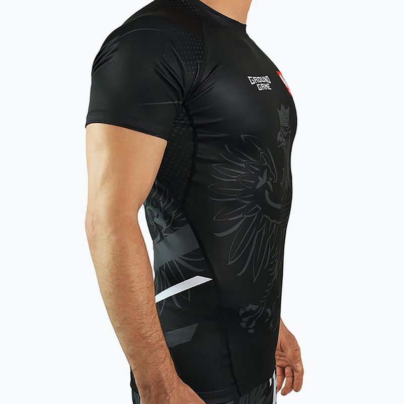 Rashguard Ground Game Poland uomo nero/bianco/rosso 3