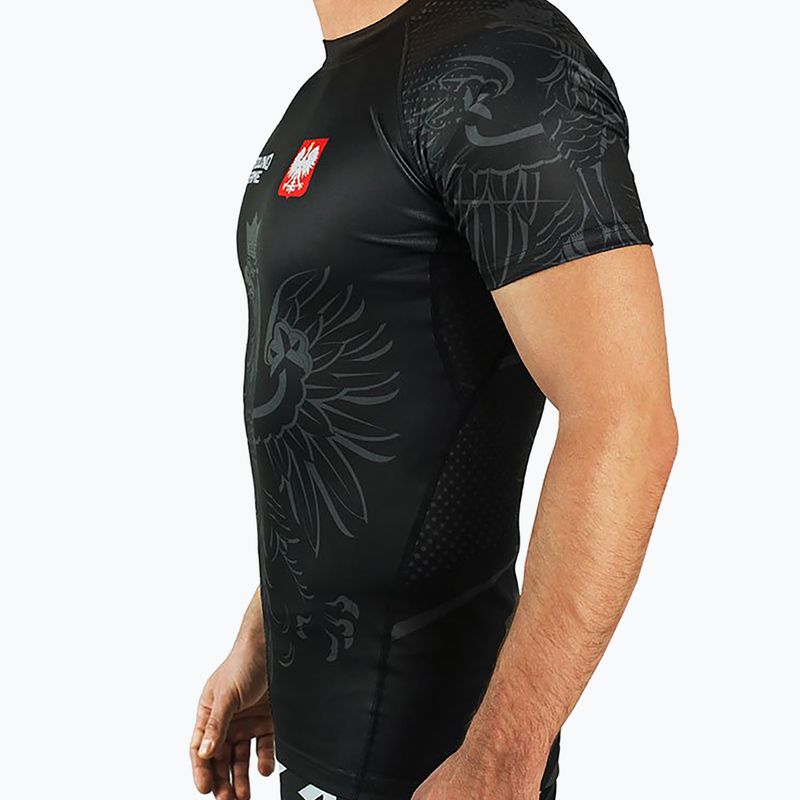 Rashguard Ground Game Poland uomo nero/bianco/rosso 4
