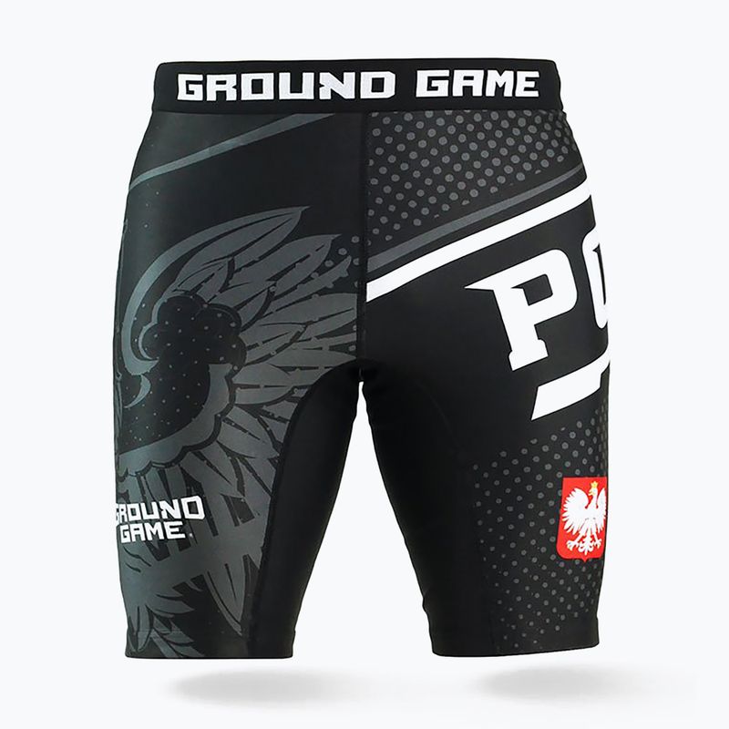 Pantaloncini da allenamento Ground Game Vale Tudo Poland da uomo nero/bianco/rosso