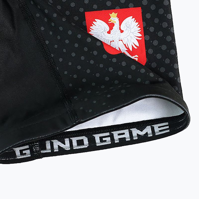Pantaloncini da allenamento Ground Game Vale Tudo Poland da uomo nero/bianco/rosso 6