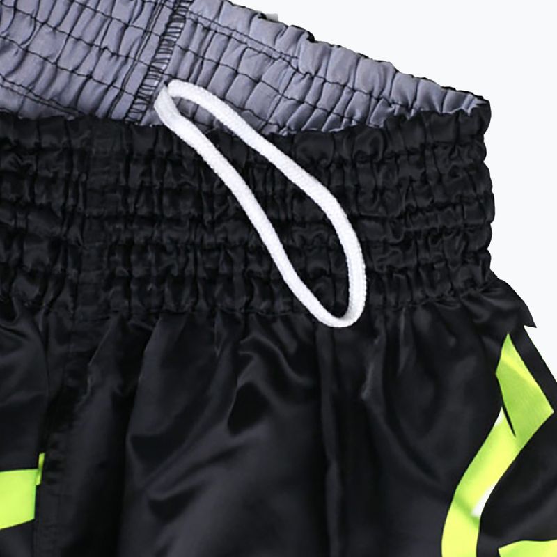 Pantaloncini da allenamento Ground Game Muay Thai Neon da uomo nero/verde neon 6
