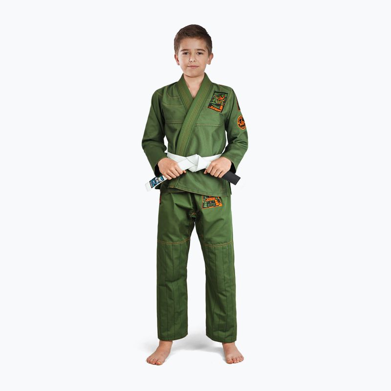 GI per bambini Brazilian jiu-jitsu Ground Game Junior 3.0 verde oliva