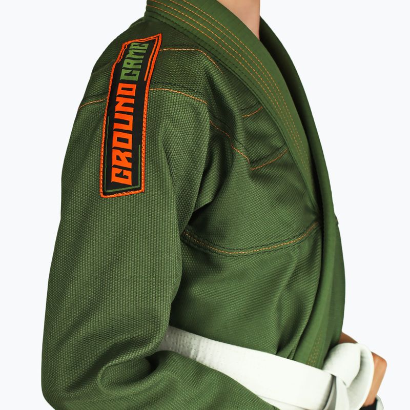 GI per bambini Brazilian jiu-jitsu Ground Game Junior 3.0 verde oliva 3