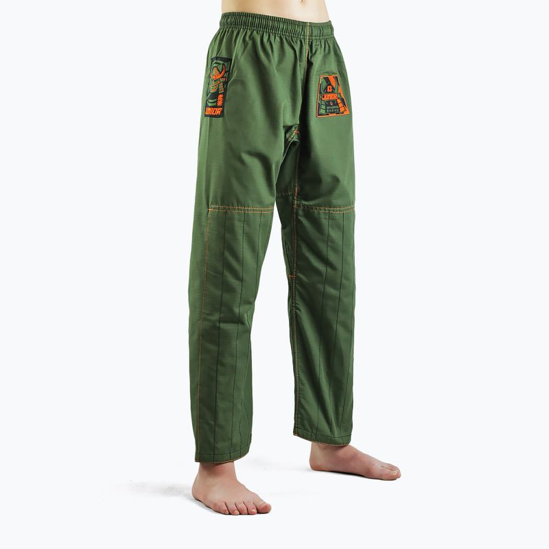 GI per bambini Brazilian jiu-jitsu Ground Game Junior 3.0 verde oliva 5