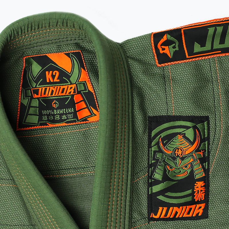 GI per bambini Brazilian jiu-jitsu Ground Game Junior 3.0 verde oliva 7
