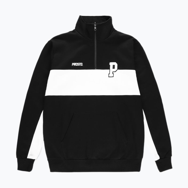 Felpa PROSTO mezza zip uomo nero