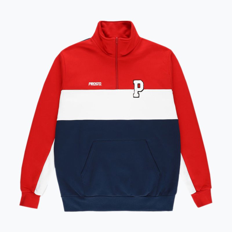 Felpa PROSTO mezza zip uomo rosso