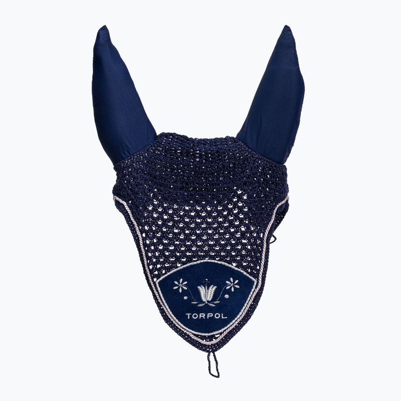 TORPOL Paraorecchie per cavalli diamantati blu navy 2