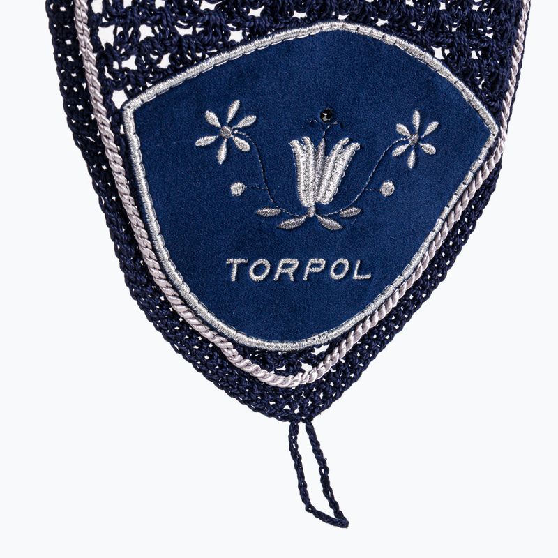 TORPOL Paraorecchie per cavalli diamantati blu navy 3