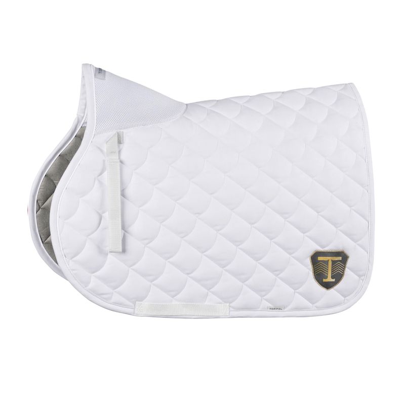 Cappello da salto per cavallo TORPOL One Cut bianco