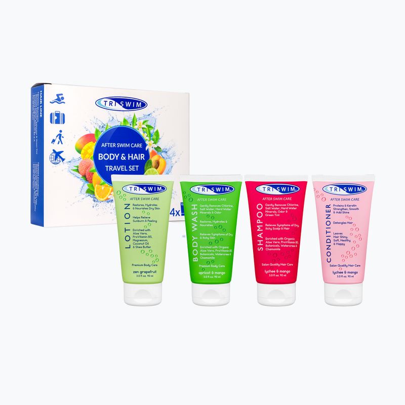 TRISWIM Set da viaggio per la cura del corpo e dei capelli 3
