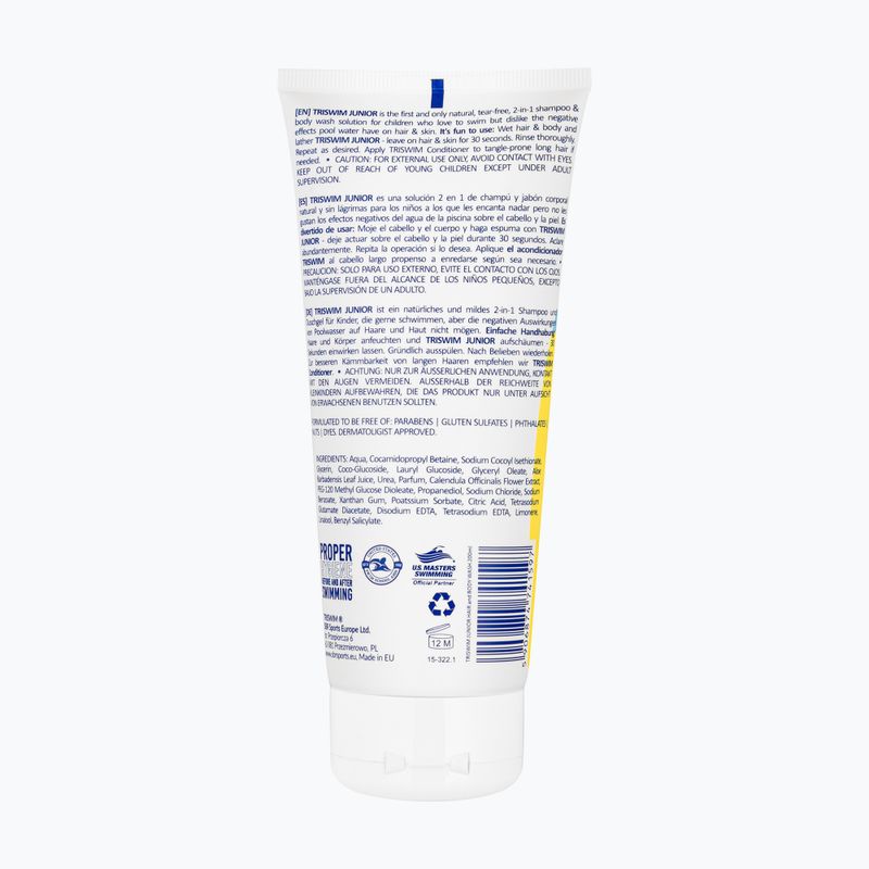 TRISWIM gel corpo e capelli 2 in 1 per bambini, frutta kaki 3