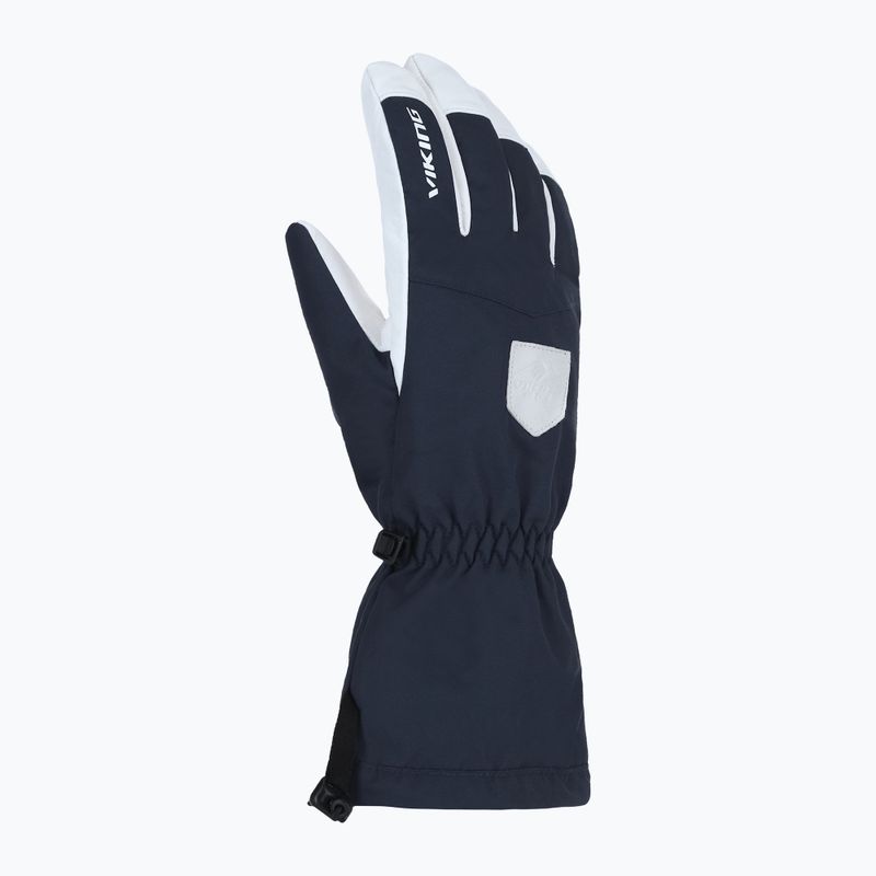 Guanti da sci uomo Viking Sven Ski navy/white pelle 8