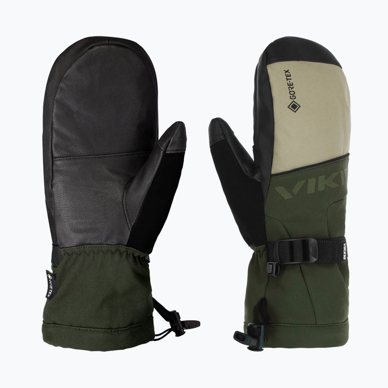 Guanti da sci uomo Viking Hudson Gore-Tex Mitten olive/beige