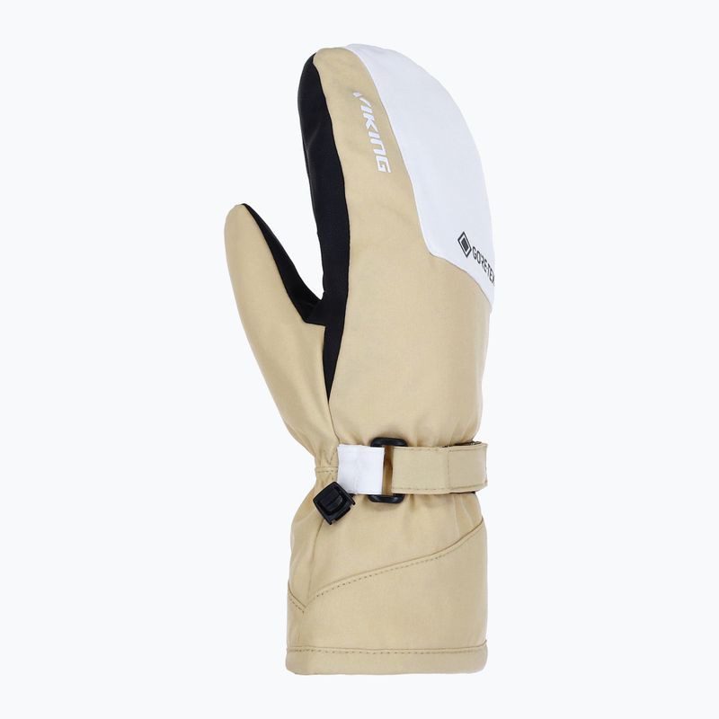 Guanti da sci donna Viking Sherpa 2.0 Gore-Tex Mitten Ski beige/white 2