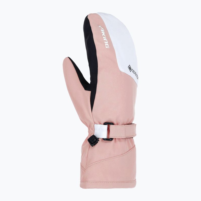 Guanti da sci da donna Viking Sherpa 2.0 Gore-Tex Mitten Ski light pink/white 2