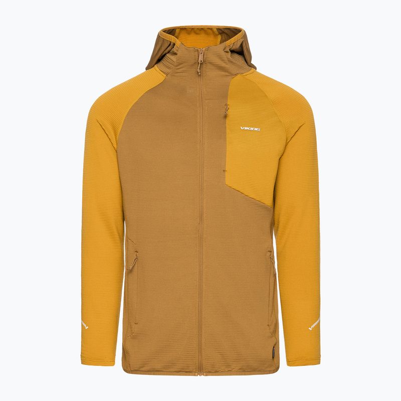 Felpa da trekking uomo Viking Birger Hoodie light brown/yellow 8