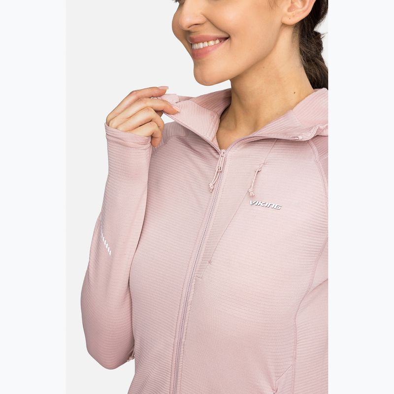 Felpa da trekking donna Viking Birger Hoodie pink 5