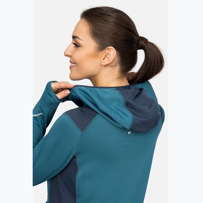Felpa da trekking donna Viking Birger Hoodie blue/navy 5