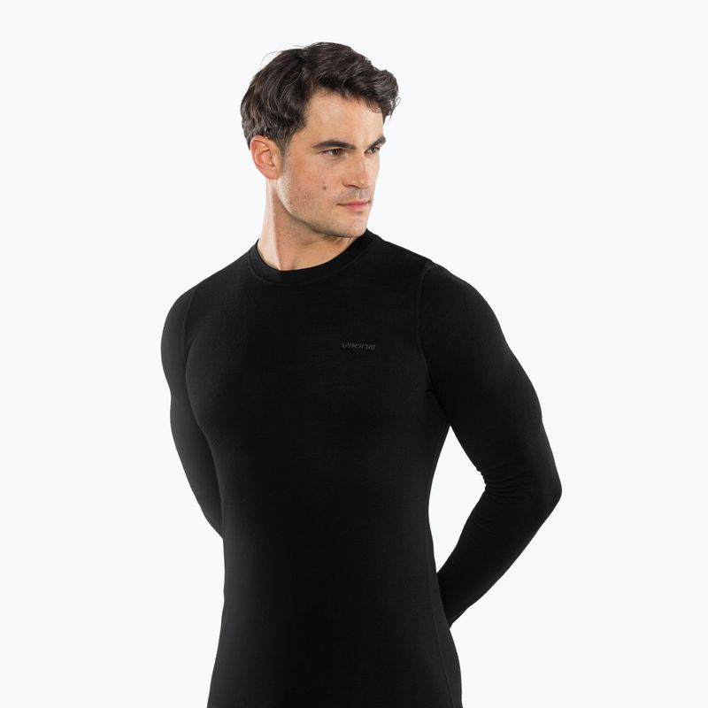 Completo intimo termico da uomo Viking Meriboo Base Layer black 4