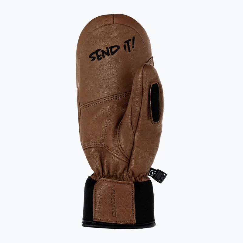 Guanti da sci Viking Send It brown/white 2