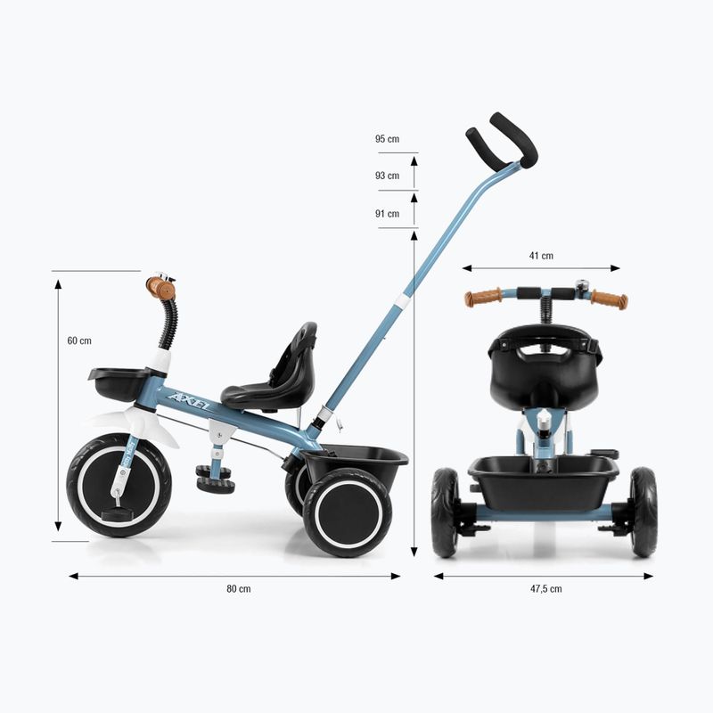 Bicicletta senza pedali a tre ruote Milly Mally Axel denim 11