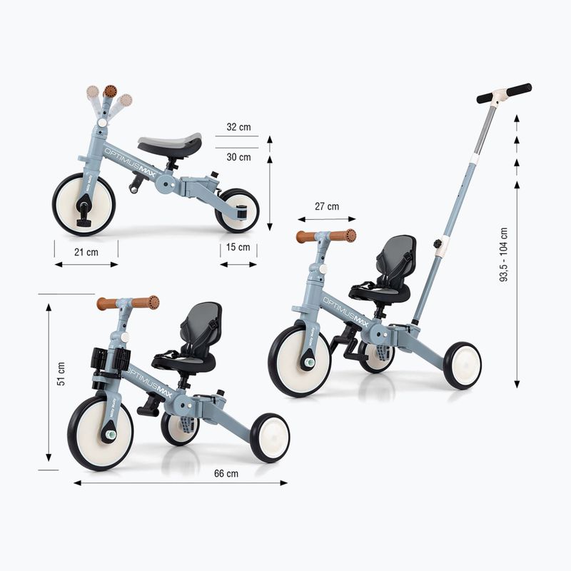 Bicicletta senza pedali Milly Mally 5w1 Optimus Max denim 2