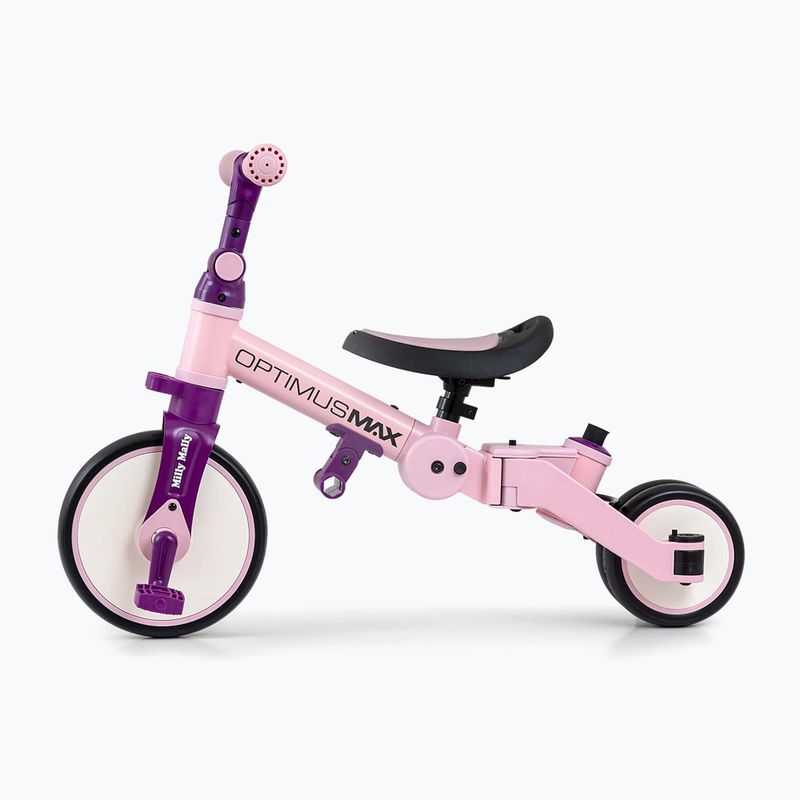 Bicicletta senza pedali Milly Mally 5w1 Optimus Max pink 3