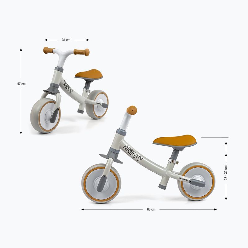 Bicicletta senza pedali Milly Mally Skippy white 2