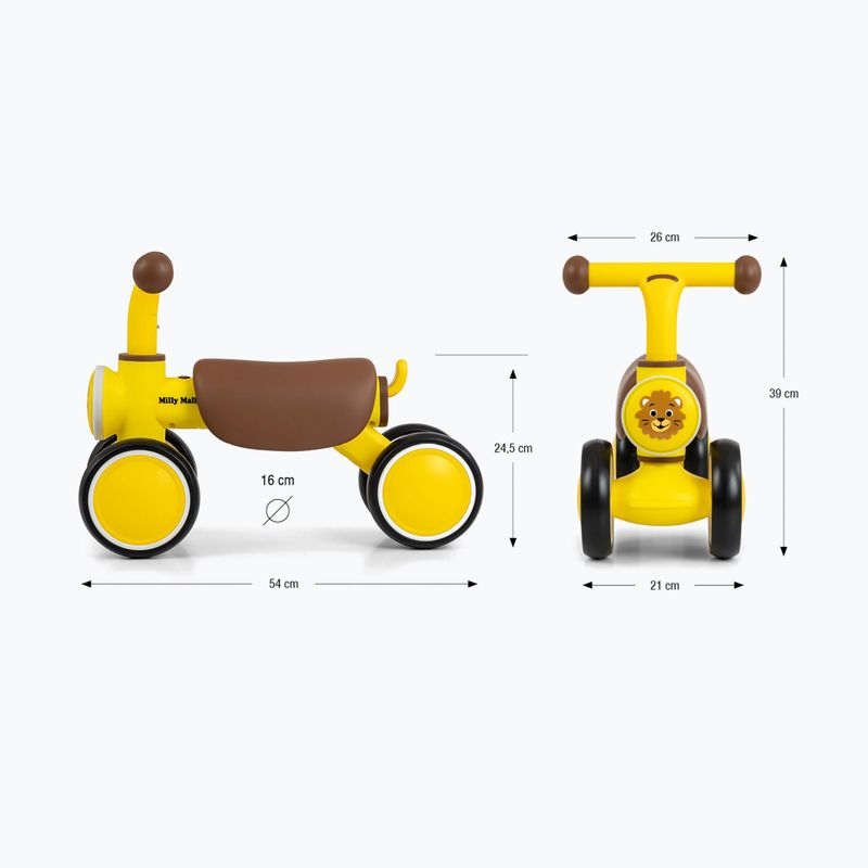 Bicicletta senza pedali Milly Mally York yellow 2