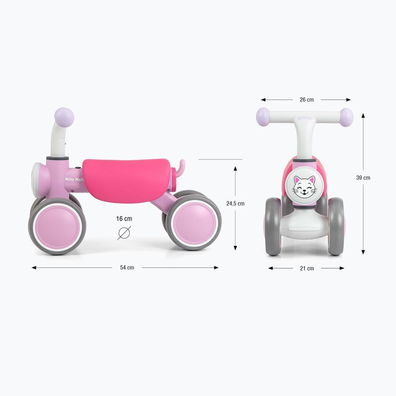Bicicletta senza pedali Milly Mally York pink 2