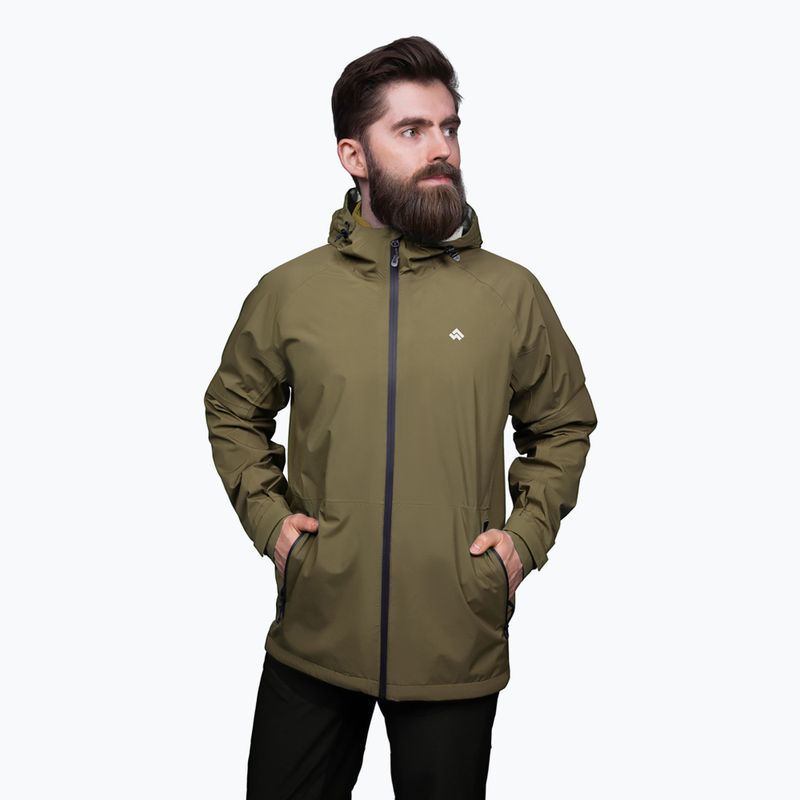 Giacca da pioggia Alpinus da uomo Girdiman oliva 3