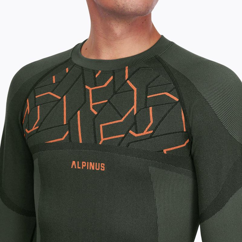 Completo intimo termico da uomo Alpinus Tactical Gausdal Set green/orange 4