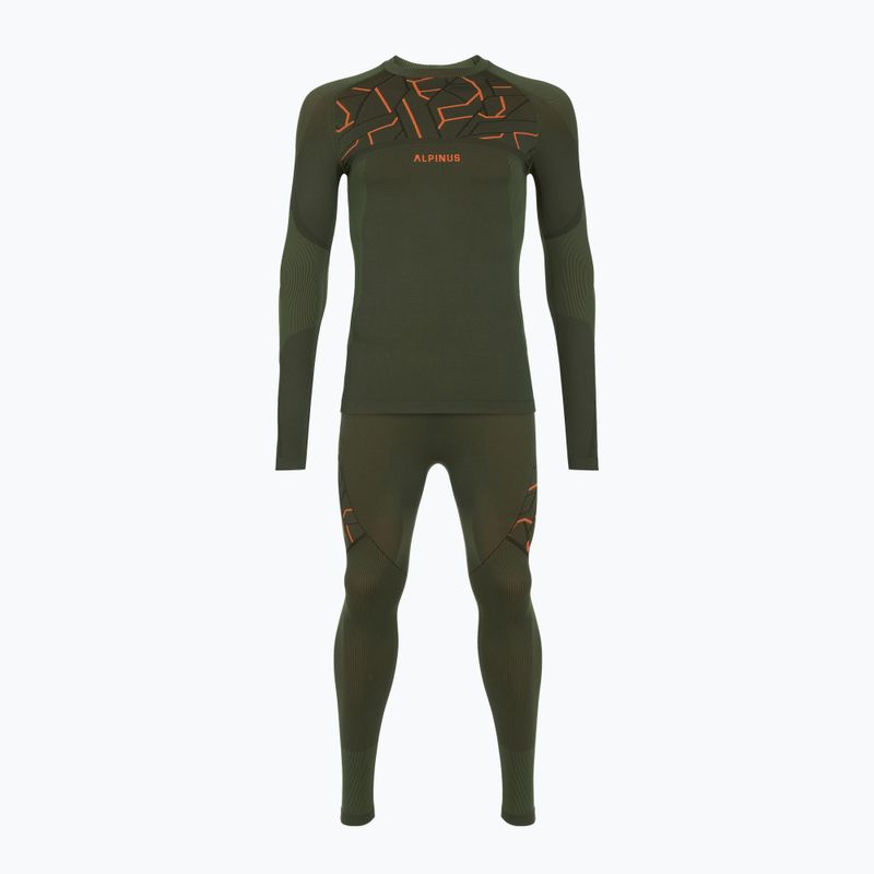 Completo intimo termico da uomo Alpinus Tactical Gausdal Set green/orange 9