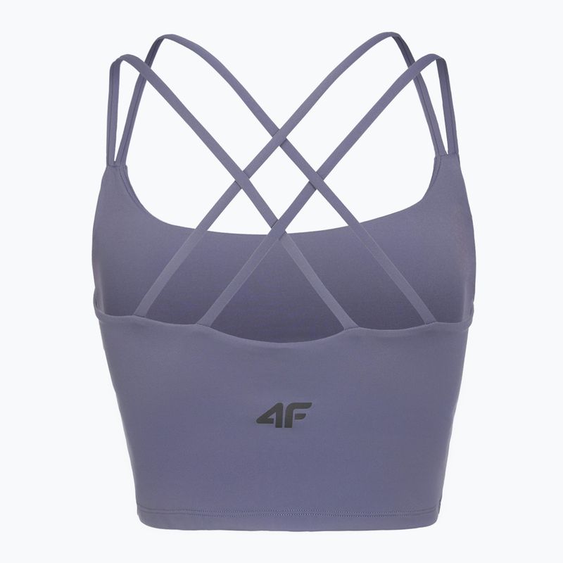 Maglietta da allenamento da donna 4F Solar Punk FNK F0745 denim 2