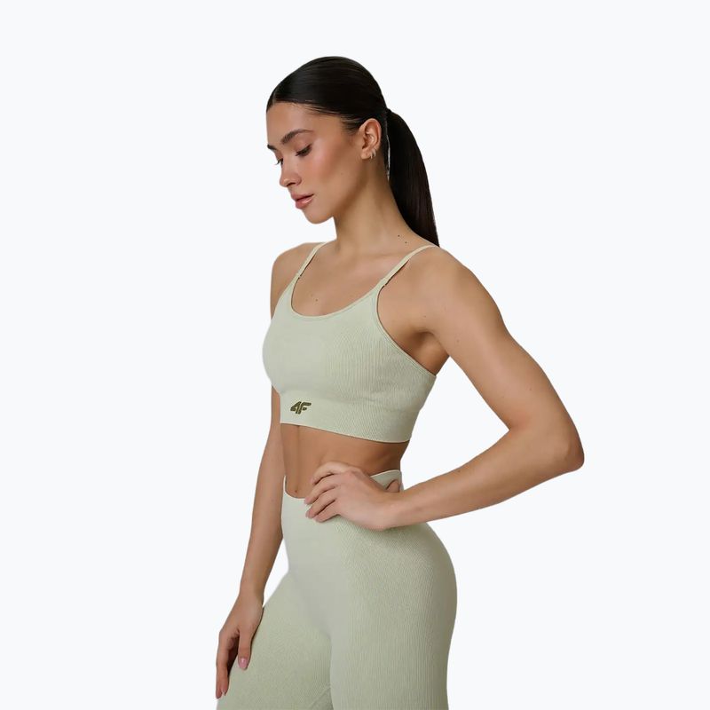 Reggiseno sportivo 4F Solar Punk F203 light green allover 4