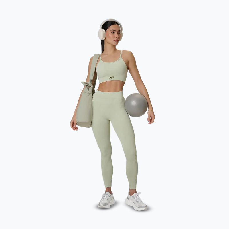 Reggiseno sportivo 4F Solar Punk F203 light green allover 6