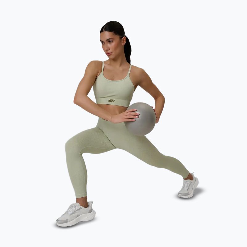 Reggiseno sportivo 4F Solar Punk F203 light green allover 7