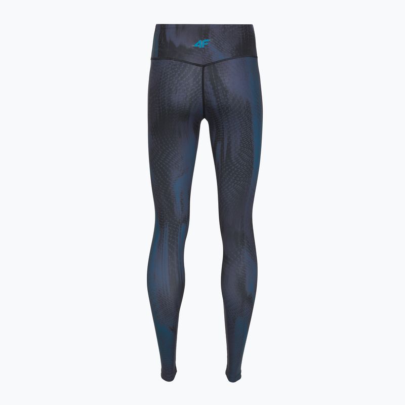 Leggings da allenamento da donna 4F Solar Punk FNK F454 sea green allover 10