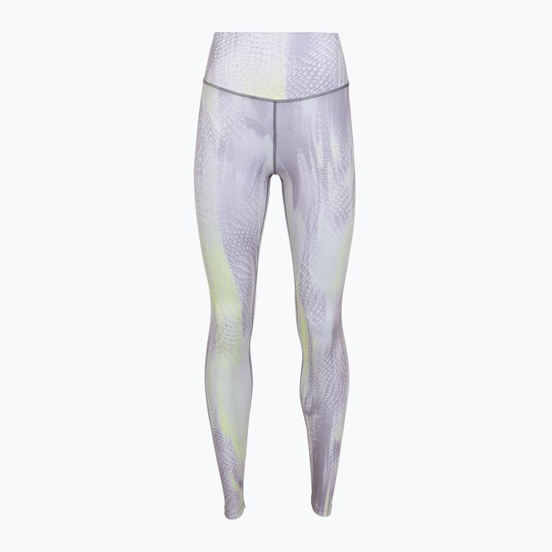 Leggings da allenamento da donna 4F Solar Punk FNK F454 light yellow allover 7
