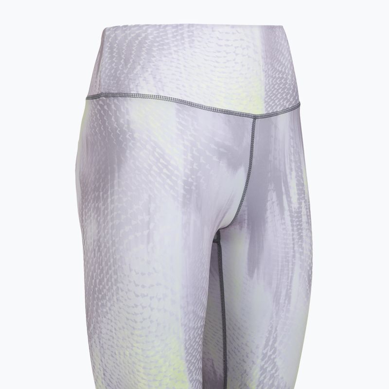 Leggings da allenamento da donna 4F Solar Punk FNK F454 light yellow allover 9