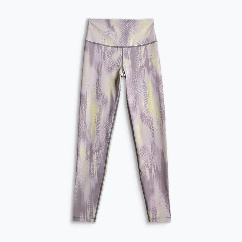 Leggings da allenamento da donna 4F Solar Punk FNK F454 light yellow allover 7