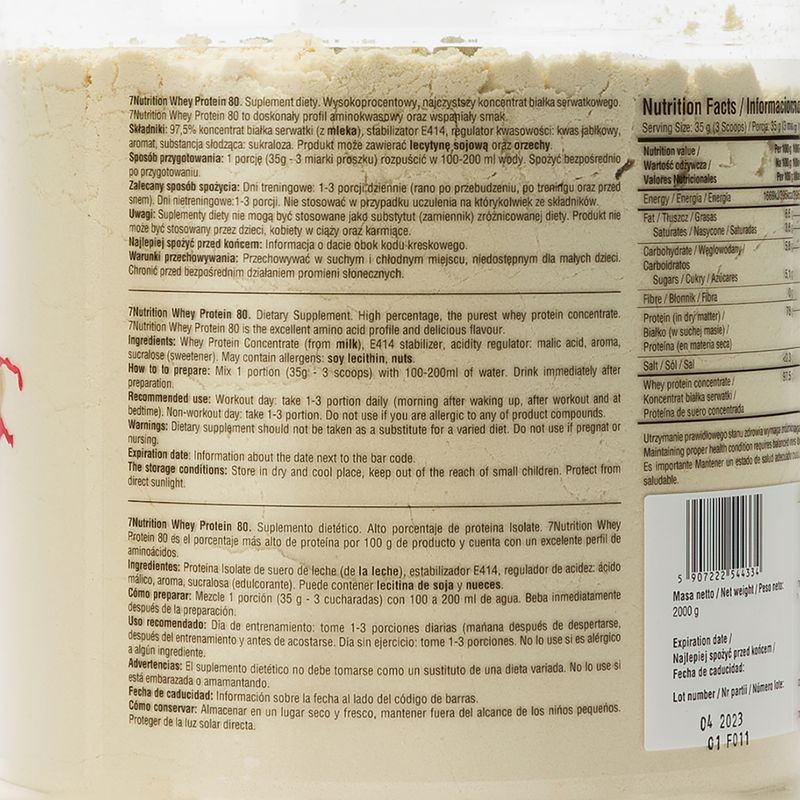 Proteine del siero del latte 7Nutrition Protein 80 2 kg White Choco Cherry 2