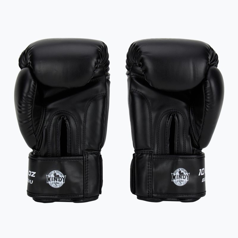 WINDY Guanti da boxe classici in pelle sintetica neri 3