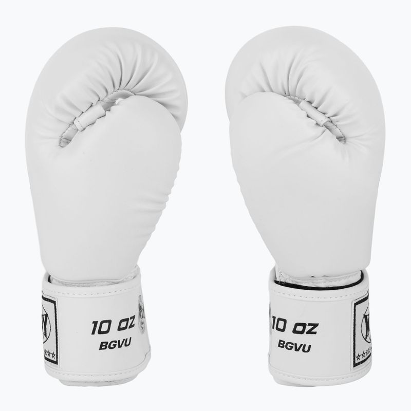 WINDY Guantoni da boxe classici in pelle sintetica bianchi 4