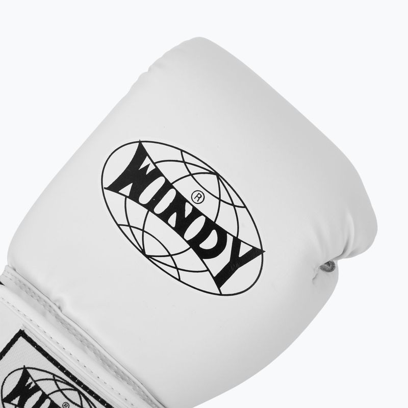 WINDY Guantoni da boxe classici in pelle sintetica bianchi 5