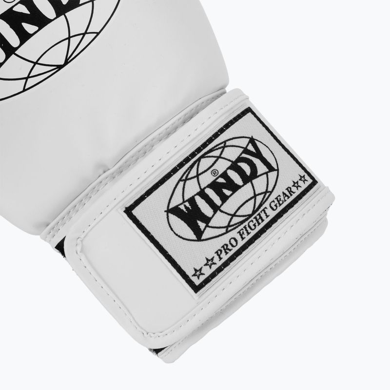WINDY Guantoni da boxe classici in pelle sintetica bianchi 6