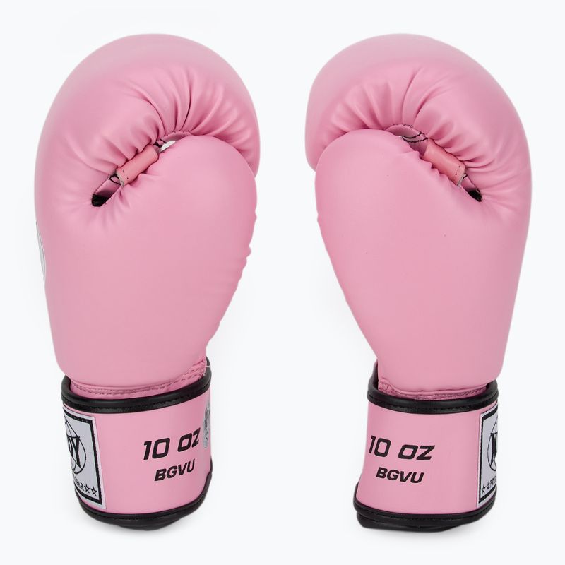 WINDY Guanti da boxe classici in pelle sintetica rosa 4