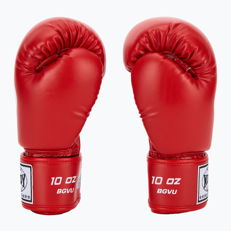 WINDY Guanti da boxe classici in pelle sintetica rossa 4