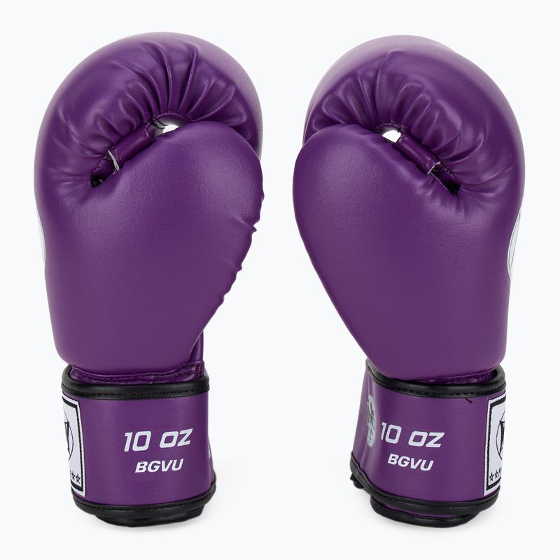 WINDY Guantoni da boxe classici in pelle sintetica viola 4